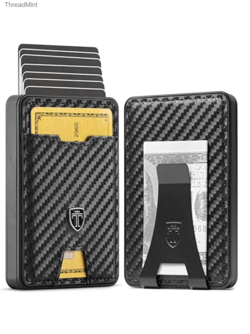 TRAVANDO Swype Slim Wallet Metal RFID Blocking Card Case Money Clip